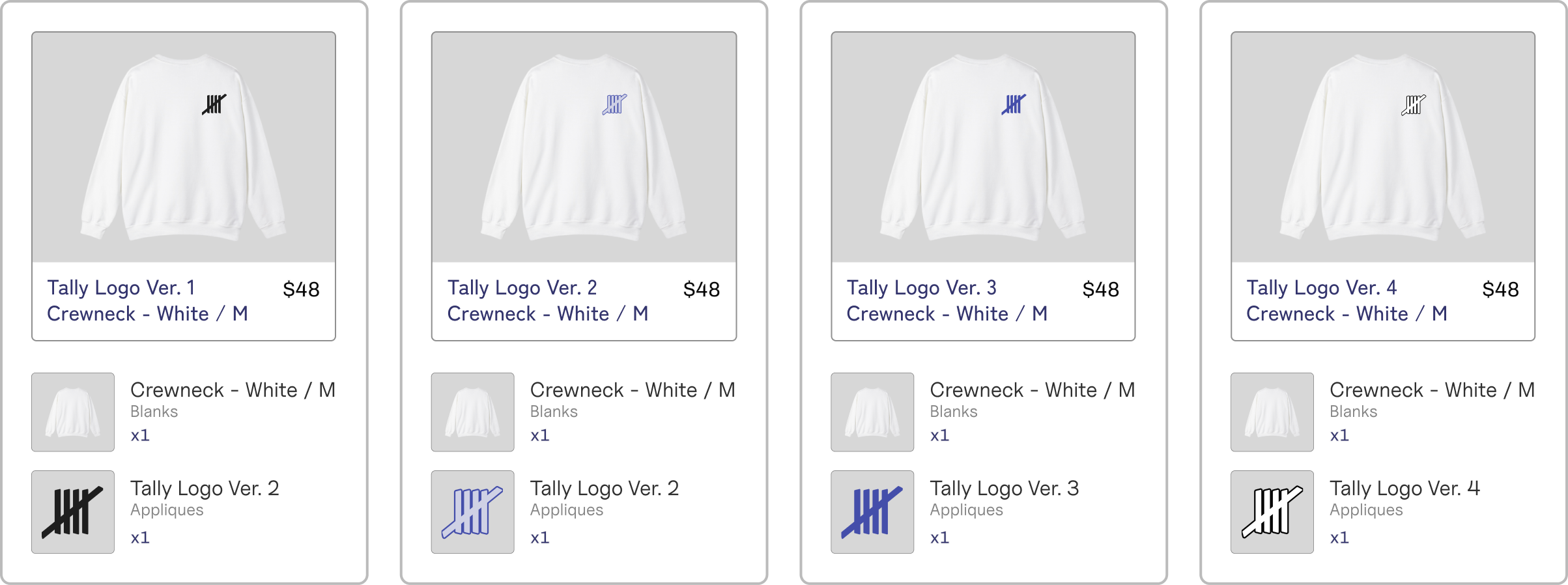 Tally recipes view 1