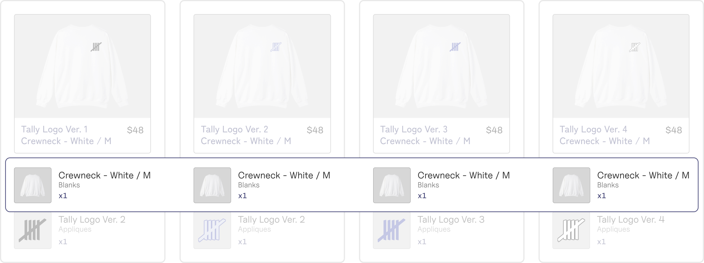 Tally recipes view 2