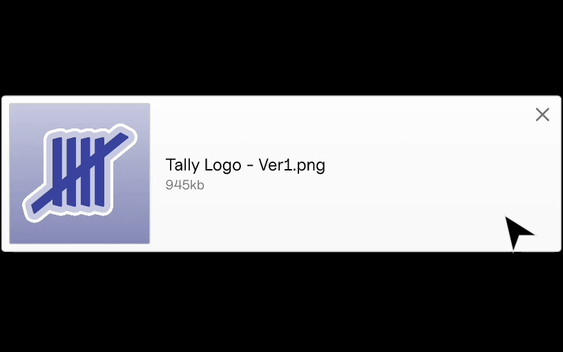 Tally drag and drop