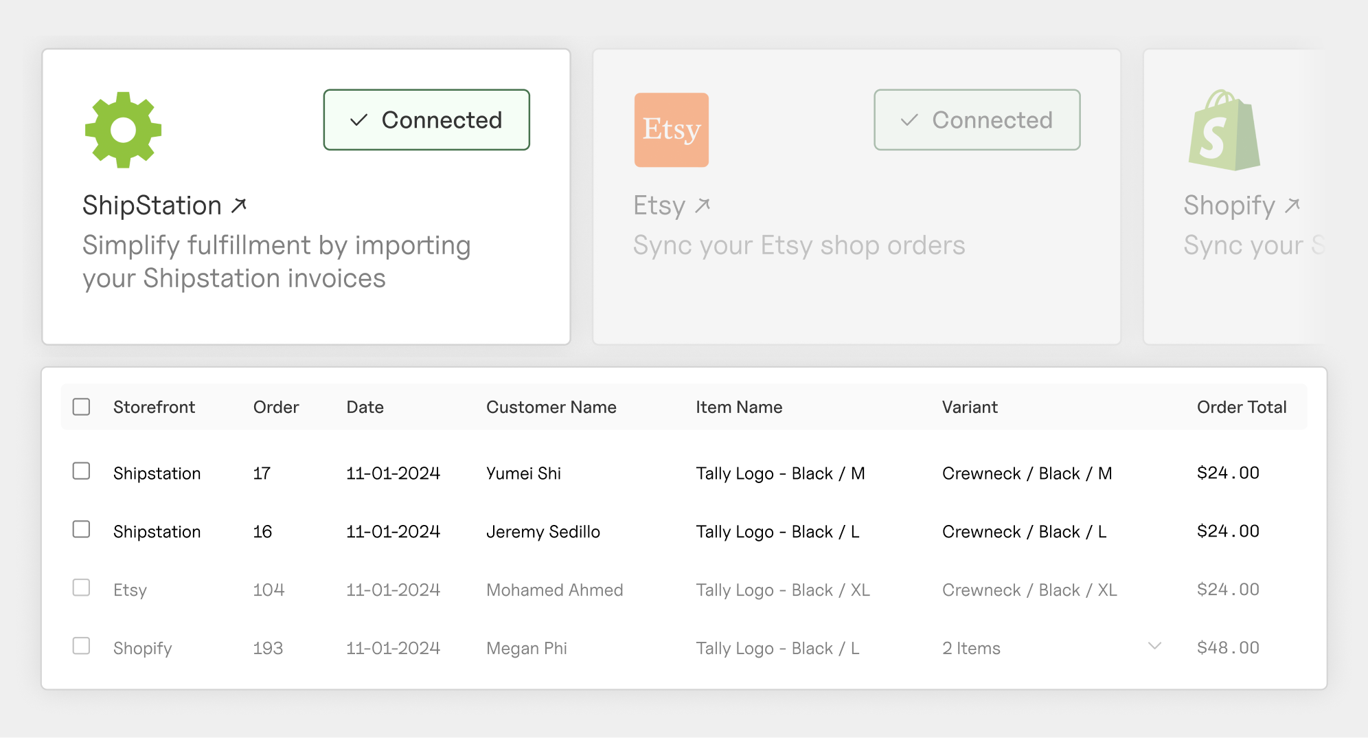 Integrate Storefronts